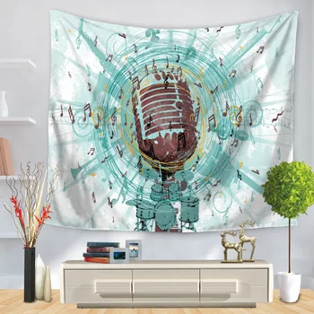 

Wall Hanging Music Note Tapestry Bedspread Home Decor Hippie Art Background Decorative Mandala Table Cloth Sheet Mat Beach Towel