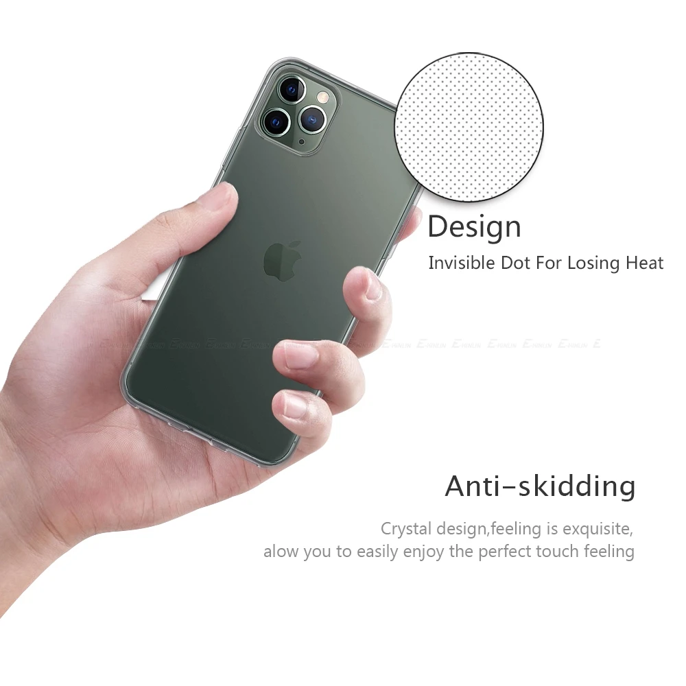 Мягкая силиконовая задняя крышка с прозрачными кристаллами для iPhone X XR XS 12 11 Pro Max