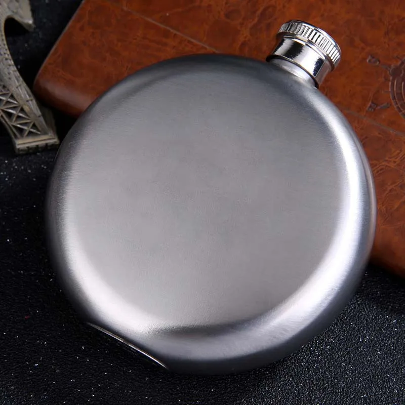 silver Портативная фляга из нержавеющей стали 5 унций Кубок для вина фляга для виски карманная посуда для напитков графин для виски Флагон для мужчин подарки - Color: silver