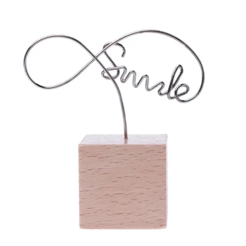 

Metal Words Wood Memo Clips Photo Holder Clamps Desktop Message Craft Stationery R9JB