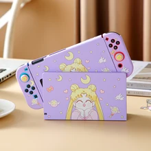 

Purple Kawaii Anime Nintendo Switch Cover Case For Girl Dockable Protective TPU Shell For Nintendo Switch Controller Joy-Con