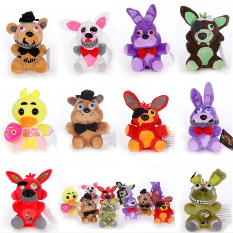 15 см 30 игрушки FNAF Five Nights at плюшевые мишка лиса Бонни и Чика золотой кошмар Fredbear