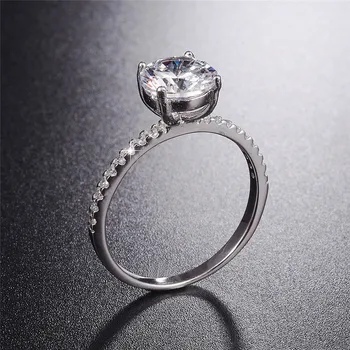 

Classic Luxury Real Solid 925 Sterling Silver Ring 2Ct 10 Hearts Arrows SONA Diamond Wedding Jewelry Rings Engagement For Women