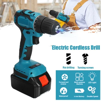 

Cordless Brushless Drill Electric Screwdriver Electric Drill Power Driver Lithium-Ion Battery Mini Drilling Cordless Screwdriver