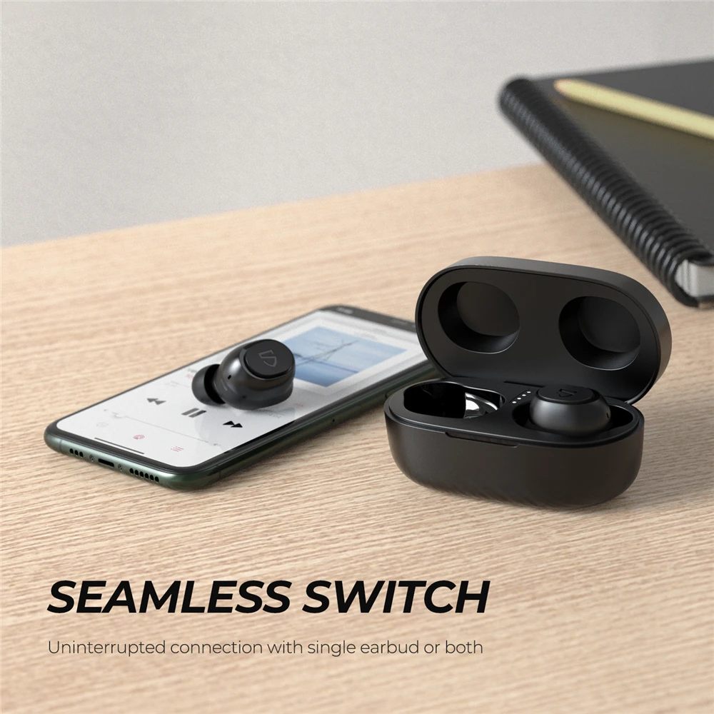 SoundPEATS TrueFree 2 TWS Wireless Earbuds Bluetooth 5.0 Earphone Monaural/Binaural Calls IPX7 waterproof Sports Earphones