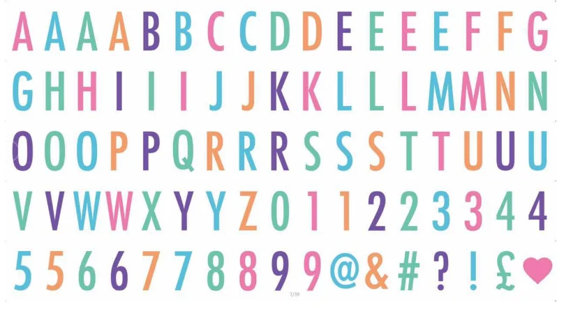 85 Color letters Буквенный светильник A4 светодиодный ночной Светильник для кинотеатра DIY с 96 буквами символ цифры Алфавит Прямая поставка - Цвет: 85 Color letters