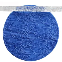 Текстура тисненый акриловый Скалка морская волна для сахара ремесло помадка торт инструменты украшения кухня подарок Высокое качество