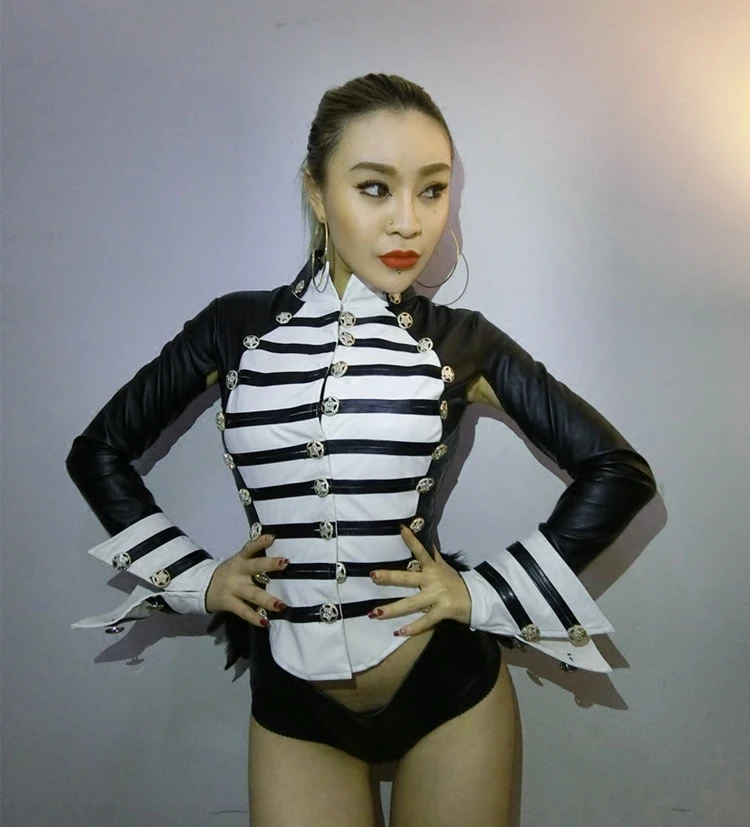 Ds платье для выступлений новое женское певица для ночного клуба, бара, DJ Джаз платье для выступлений на сцене ведущее танцевальное платье кожаное Повседневное платье