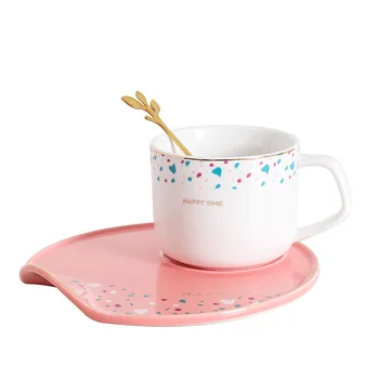 

250ML ceramic coffee cup and saucer Nordic dish coffee mugs lovers dessert cup tazas de ceramica creativas