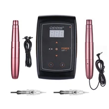 Роза/серебро легко нажмите постоянный макияж машина роторная Dermografo Швейцарский двигатель для подводка для глаз, бровей, губ Татуировки Ручка с иглами