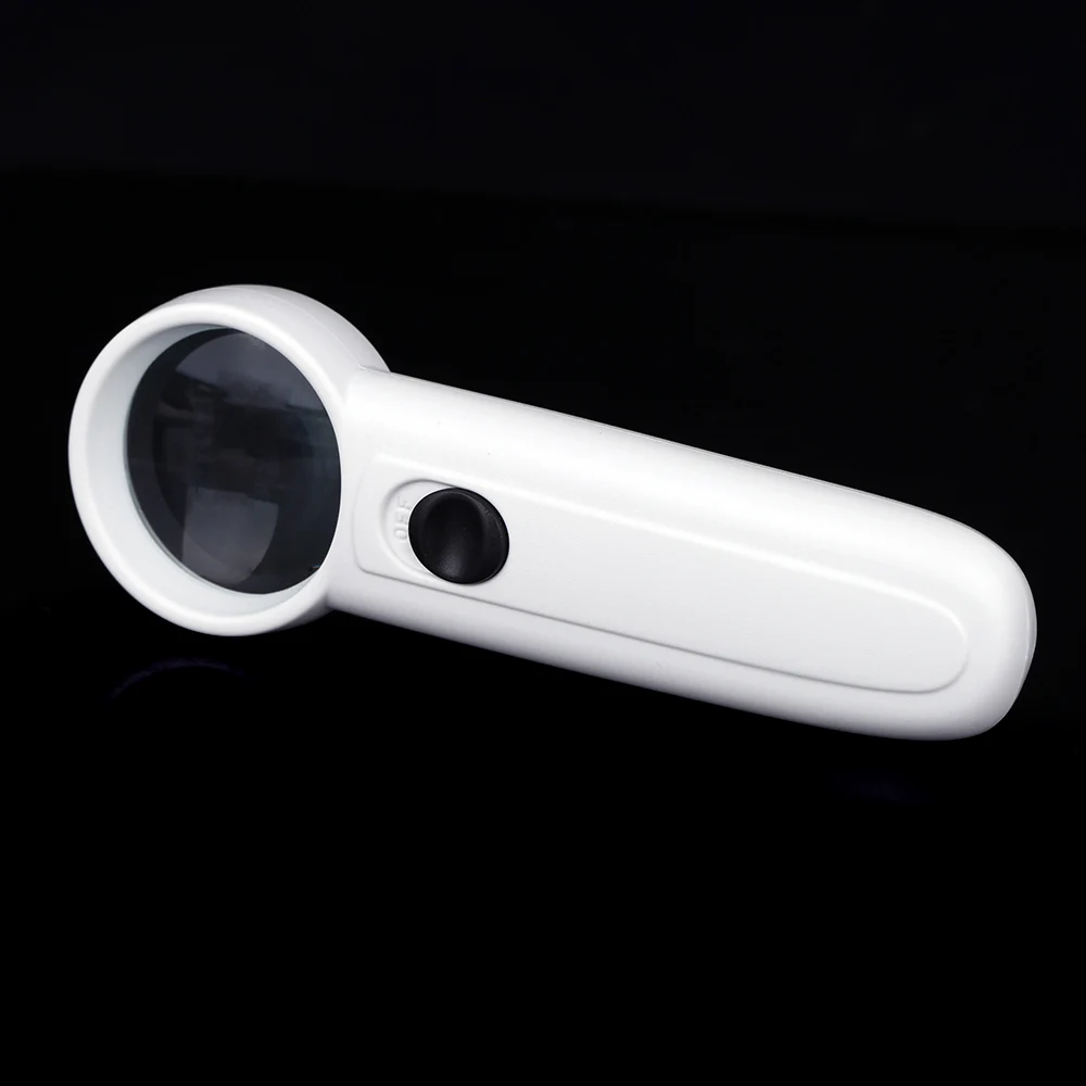 15X Лупа Многофункциональный портативный ручной увеличительное стекло лупу увеличительный инструмент с 2 светодиодный светильник