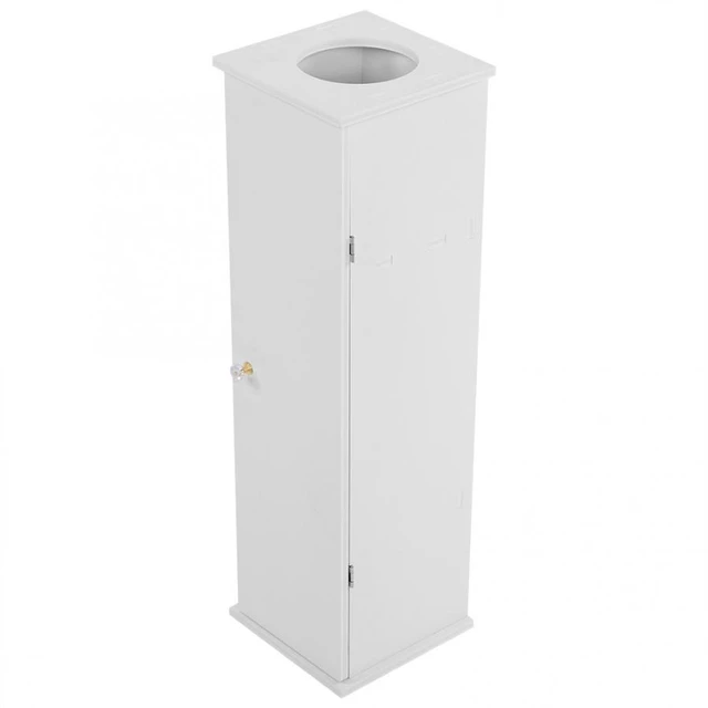 Portarrollos de Papel Higiénico de Pie Bambú/MDF Soporte para Rollos Papel  Higiénico Color Blanco/Natural 19x19x71cm