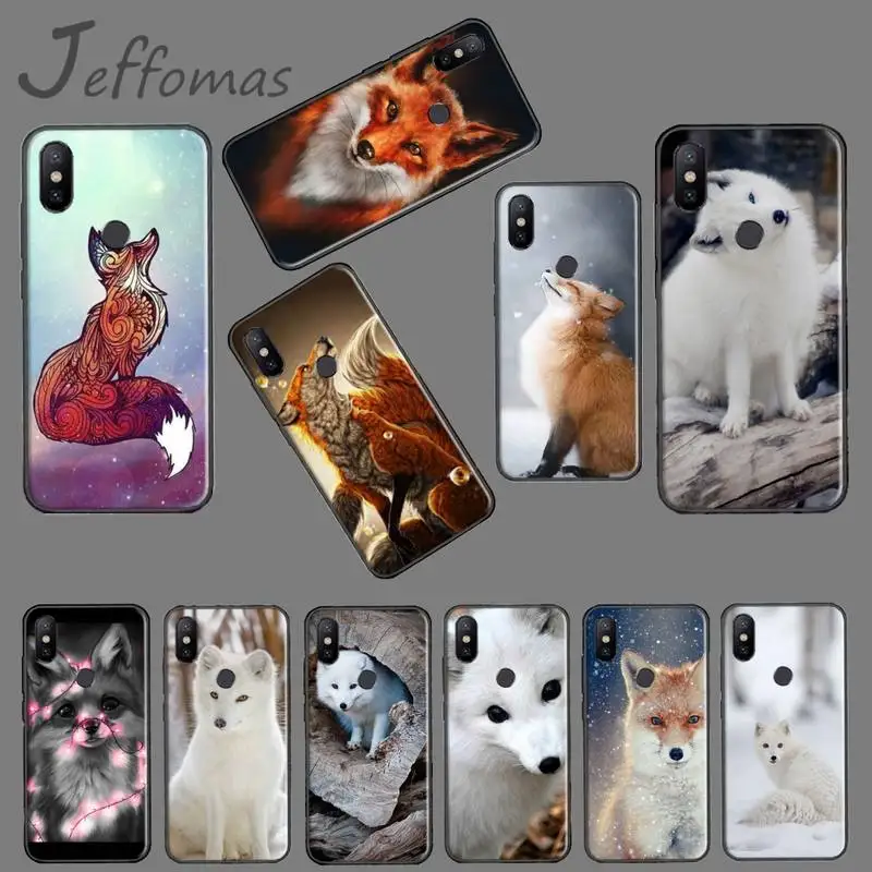 Новый черный чехол для мобильного телефона Xiaomi Redmi Note 4 4x5 6 7 8 pro S2 PLUS 6A PRO Red tail fox cunning