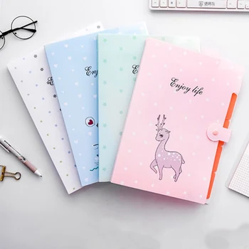 

Cute Cartoon File Package Folder A4 Paper Bag Multi-layer Document Bag File Folder A4 Zipper Bag Paper Holderhello Kitty Papeler