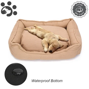 

Canvas Dog Pet Beds Sofas for Small Large Dogs Cat Pet Waterproof Bottom Durable Soft Cotton Dog Bed Breathable Pet Bed BD0071