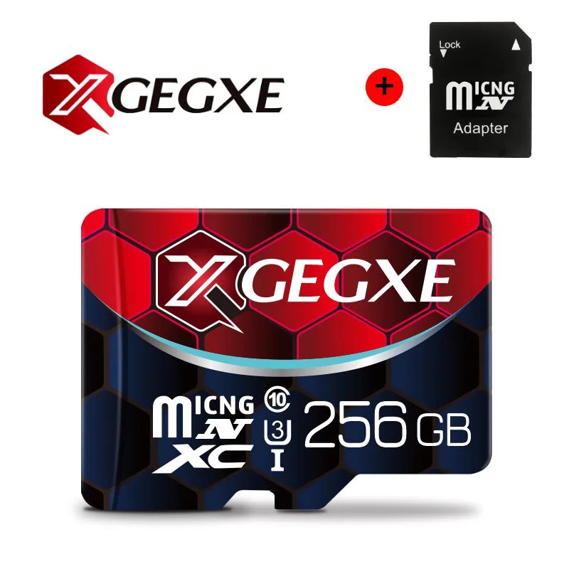 XGEGXE карта памяти 256GB U3 UHS-3 32GB Micro sd карта 128G 64G 8G класс 10 UHS-1 флэш-карта памяти Microsd TF/sd карта s для планшета - Емкость: 256GB-Adapter