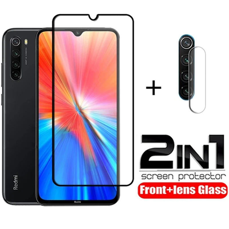 Защитное стекло для экрана и объектива камеры Xiaomi Redmi Note 8 8Pro 8t 2021 дюйма | Мобильные