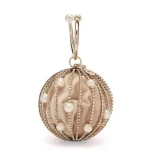 Дизайнерская модная жемчужина для женщин бисером Кристалл вечерние сумки Свадебные Круглые Бальные наручные сумки круглый клатч кошелек сумка