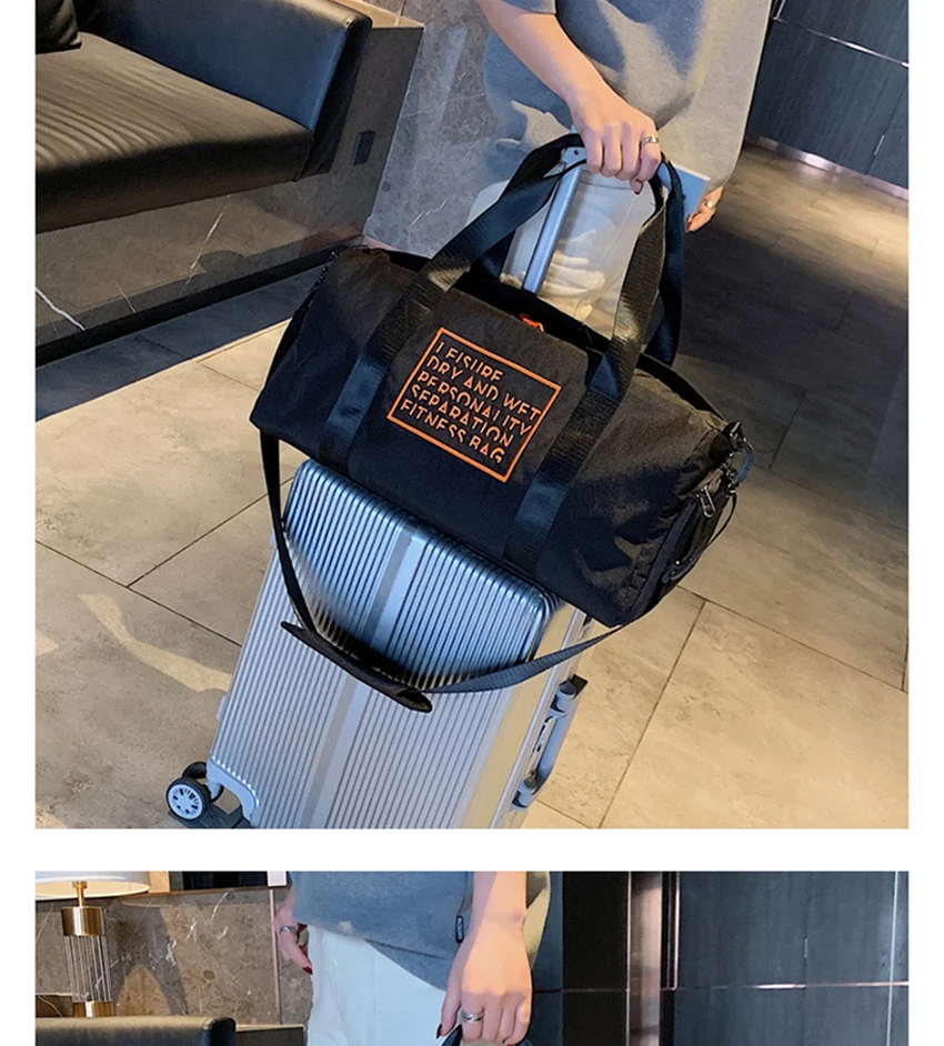 Дешевые Wo Мужская спортивная сумка мужская для тренажерного зала фитнес Sac De Sport контрастный цвет Модный Дорожный Коврик для йоги сумки косой сумки