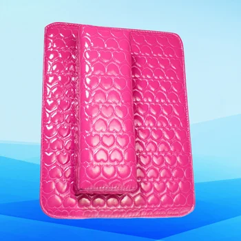 

1 Set of Manicure Hand Rest Cushion Pillow Pad Heart Pattern PU Leather Nail Art Arm Wrist Rest Holder Mat (Rosy)