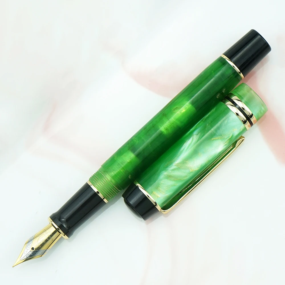 

NEW Kaigelu 316 Celluloid Green Fountain Pen, Beautiful Marble Patterns Iridium EF/F/M Nib Pen Writing Gift for Office Business