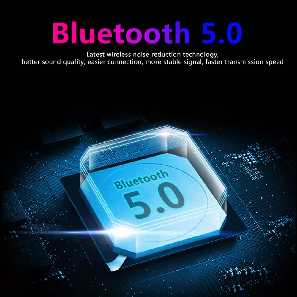 GO2 V5.0 Bluetooth стерео наушники беспроводные IPX7 водонепроницаемые сенсорные наушники гарнитура 3300 мАч светодиодный чехол с аккумулятором type-c