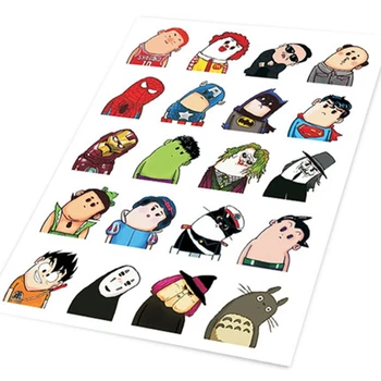 

Noizzy Wry Neck Cartoon Car Stickers Pack Vinyl Auto Doodle Superhero Decals Handy Laptop Suitcase Helmet Tuning Car Styling