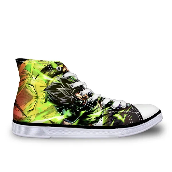 Thikin Dragon Ball Boys High Top Canvas Shoes Cool Anime Super Character Man Vulcanize Sneakers Couple shoes - Цвет: BLG7757AK