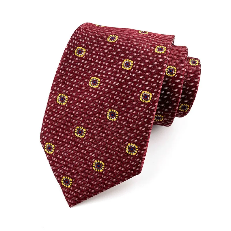 Neck Tie Geometric Striped Plaid Men's Tie Red Blue Grey Classic Neck Ties Leisure Business Wedding 8cm Necktie