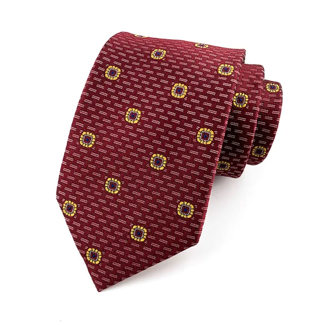 Шёлковый мужской галстук с симметричным рисунком 4