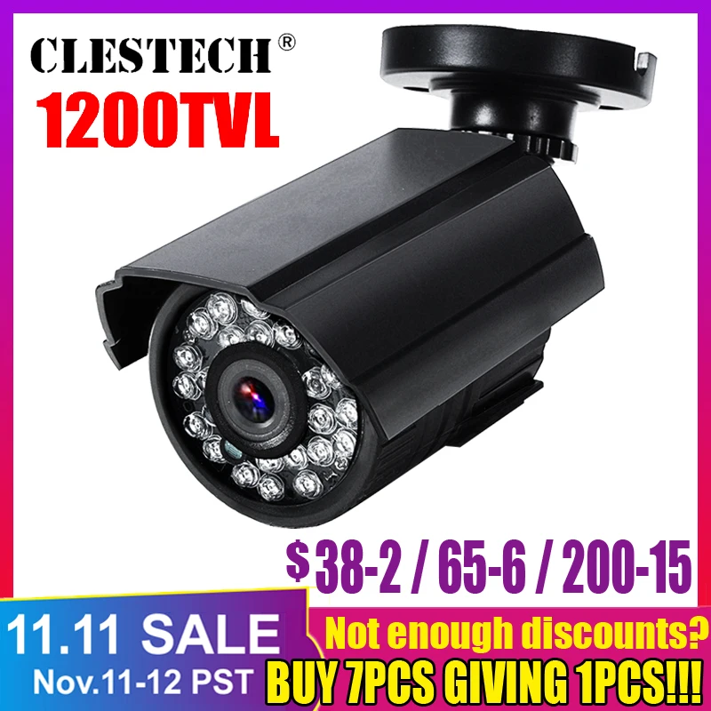 

Low Price Mini HD Cctv Camera 1200TVL in/Outdoor Waterproof IR Night Vision Analog color home monitoring security Have bracket