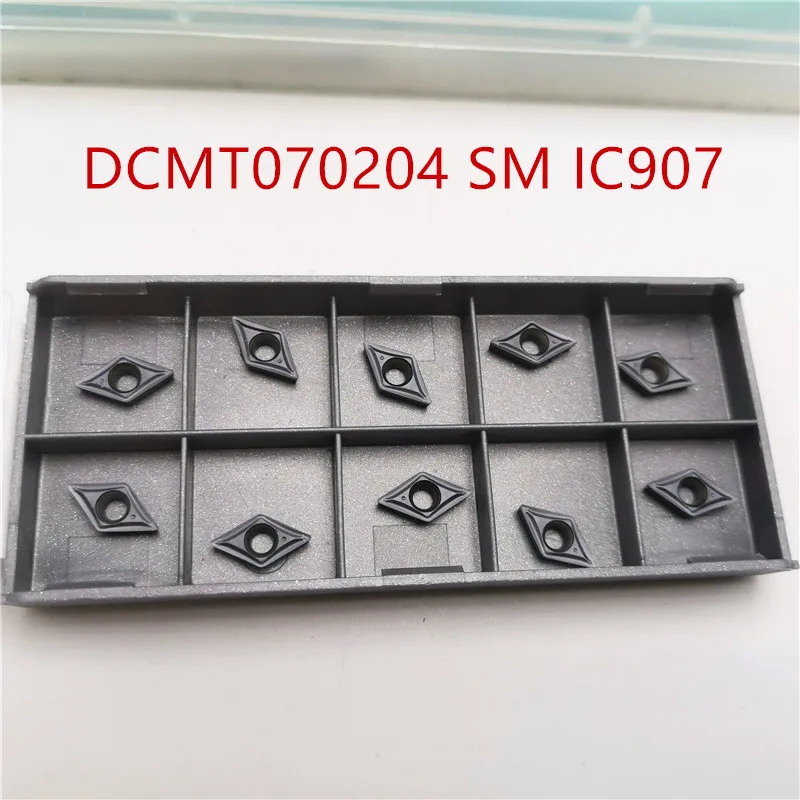 Внешний токарный инструмент DCMT070204 SM IC907/908 твердосплавные вставки dcmt 070204 CVD