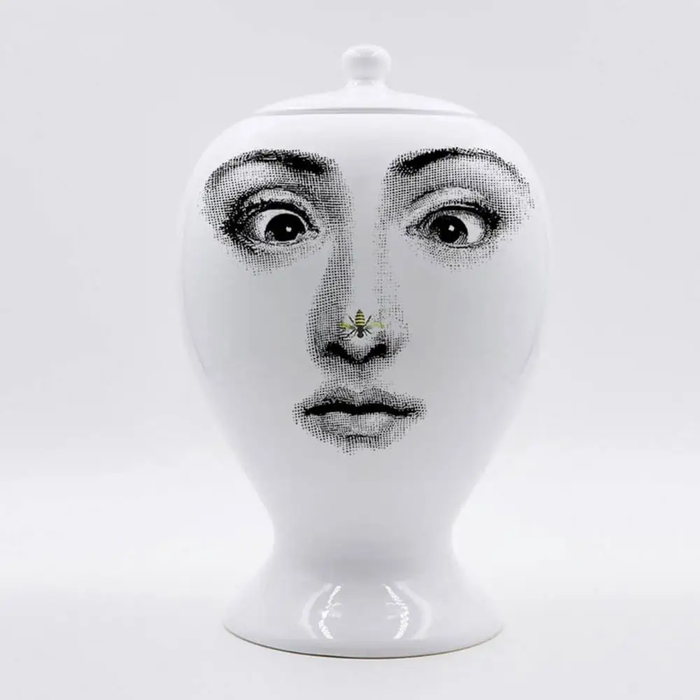 Форнасетти конфеты банка цветок ваза, домашний декор контейнер для домашнего хранения декоративная ваза кухонные аксессуары подарок Форнасетти конфеты банка цветок ваза, домашний декор контейнер для домашнего хранения декоративная ваза кухонные аксессуары подарок