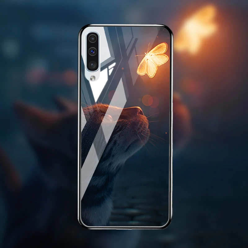 Закаленное Стекло чехол СПС samsung Galaxy A50 A70 A40 A30 A20 A60 A10 A80 A90 5G A50s A20s A10s чехол samsung A7 A8 плюс Чехол - Цвет: M006
