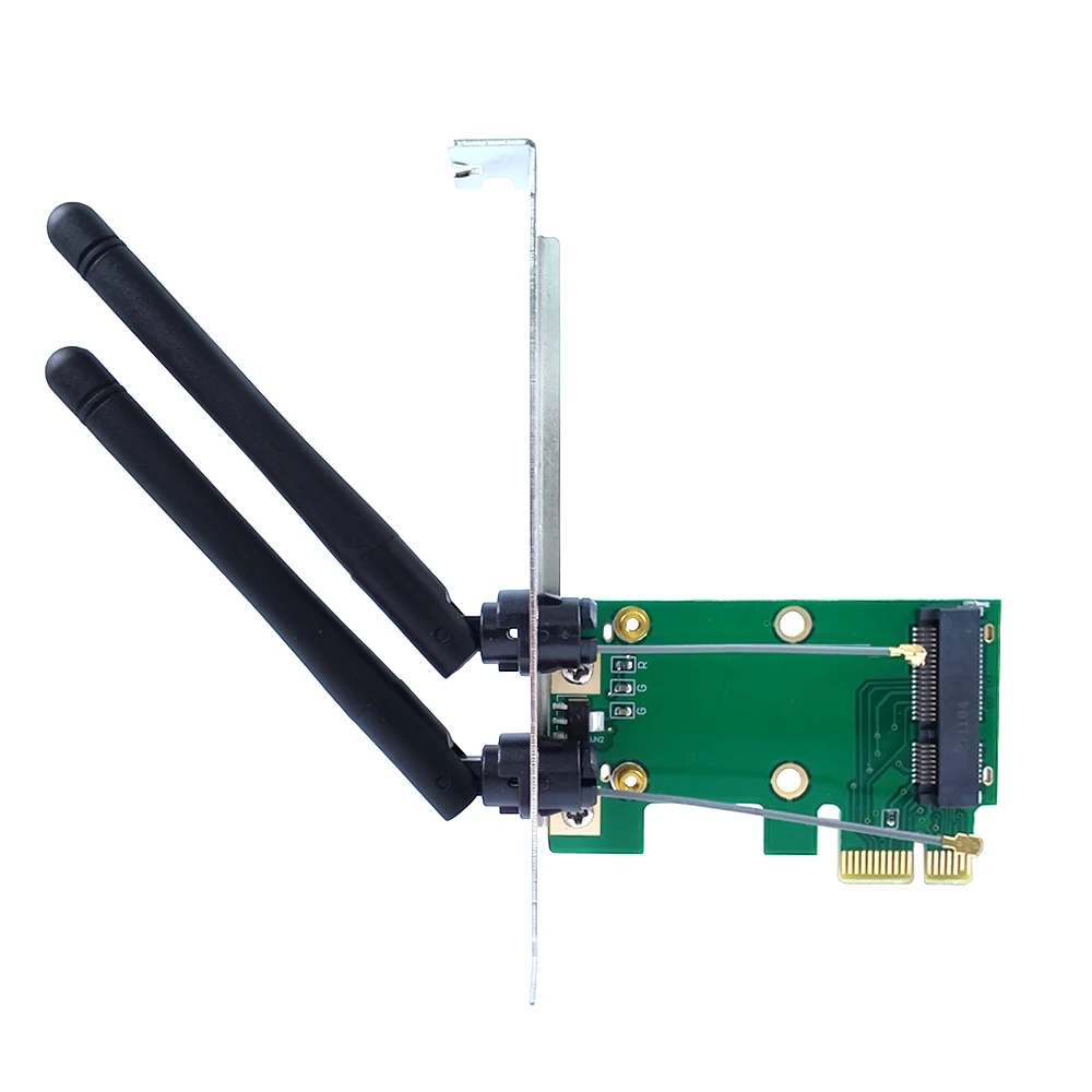 Фото 7260NB 5100agn DW1540 DW1510 мини pcie Wi-Fi беспроводная карта для настольного ПК PCIE X1 X4 X16 конвертер адаптер с Полноразмерным кронштейном №2