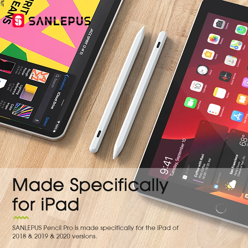SANLEPUS Stylus Pen For Apple Drawing Touch Pencil 2 iPad Pro 11 12.9 2021 2018 2019 6th 7th mini 5 Air 3 With Palm Rejection
