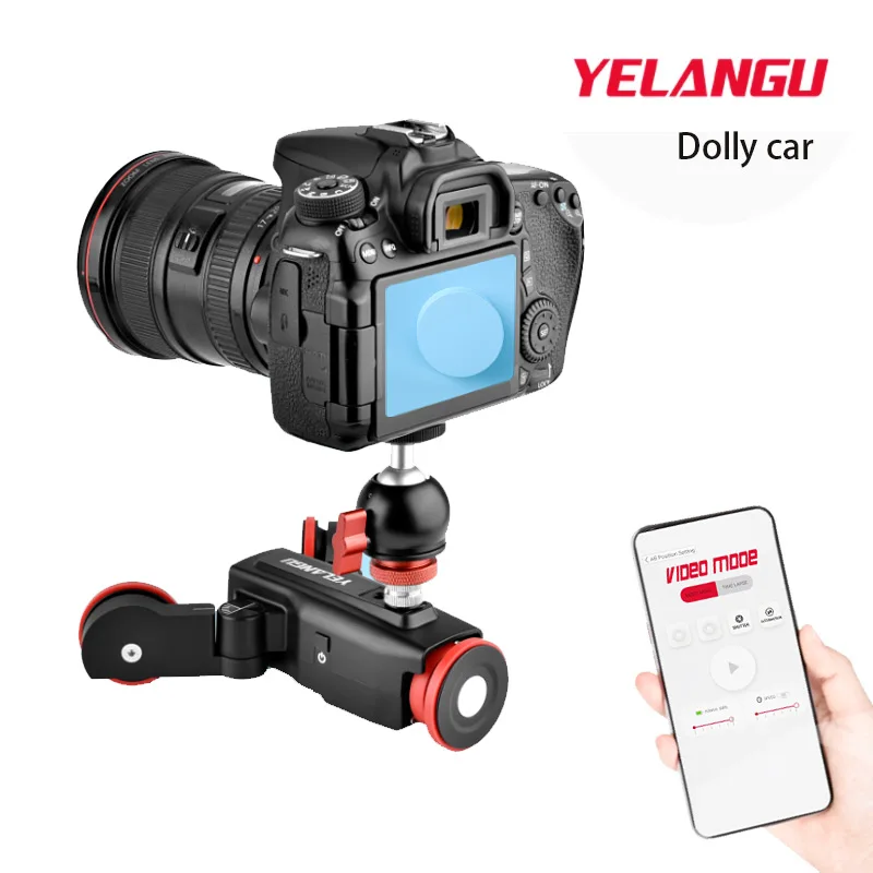 

YELANGU L5 механизированная камера слайдер, двигательная тележка, автомобильные рельсовые системы, видео трек для DSLR-камеры, телефонов Sony, управление через приложение
