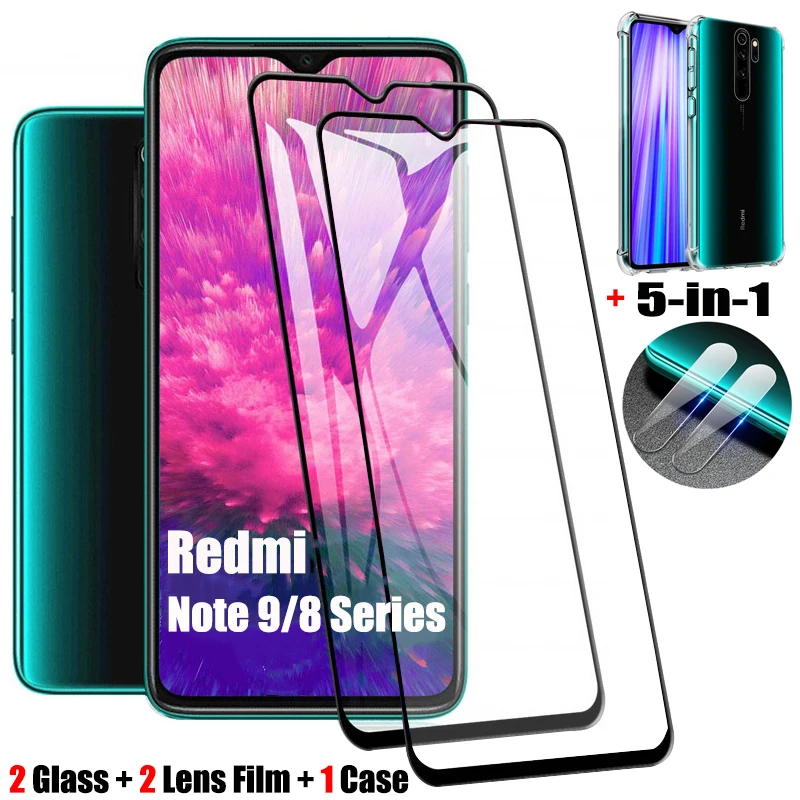 5 в 1 стекло чехол для redmi9 note 8pro защитное redmi+note+9 pro чехлы ноут 8 про редми 8т бампер 9 s