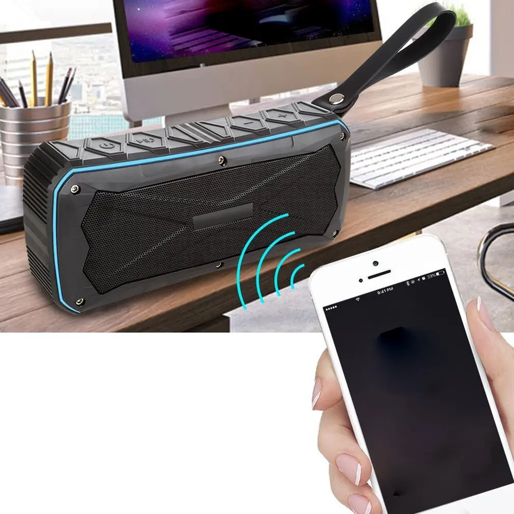 Беспроводная bluetooth-колонка водонепроницаемая IP66 Портативная колонка наружная Водонепроницаемая портативная беспроводная стереоколонка