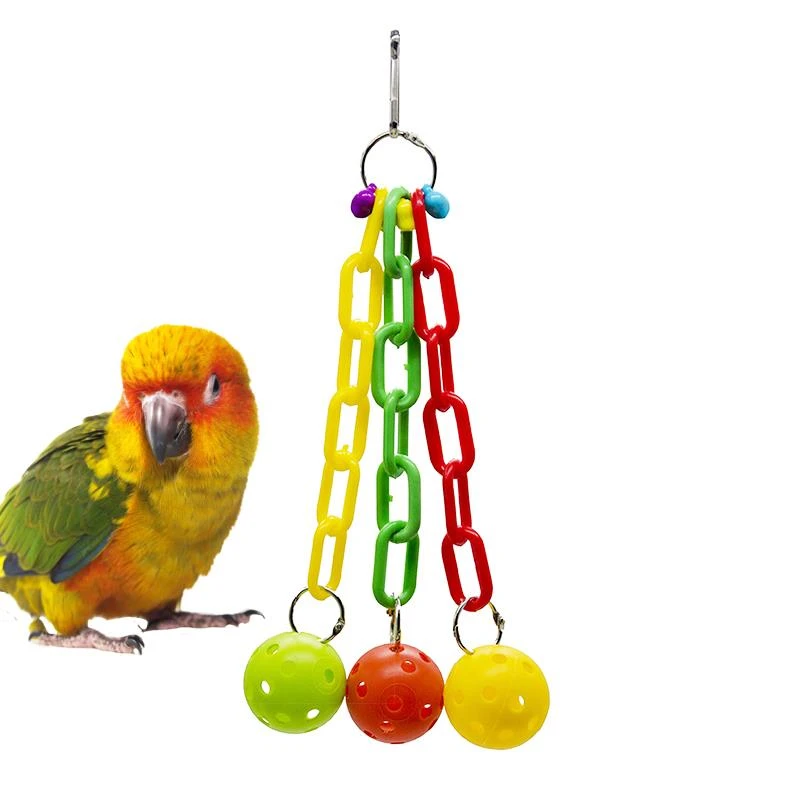 Vogel Bola plástico para loros, juguete divertido e interactivo para pájaros pequeños, 1 para pájaros| - AliExpress