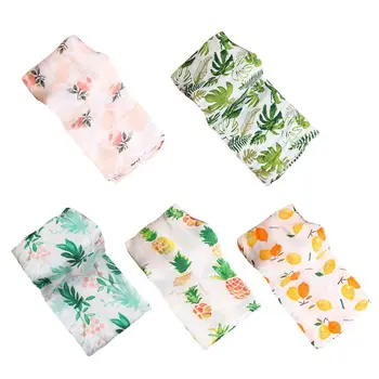 

Muslin Baby Floral Blanket Bamboo Cotton Swaddle Wraps Newborn Photography Props