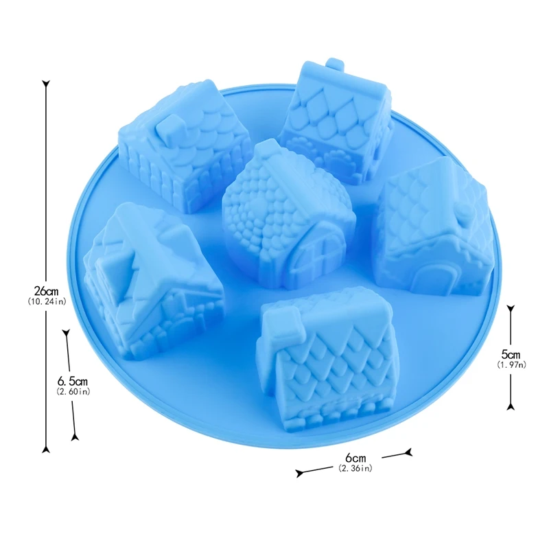 Силиконовые 3D Рождественский Пряничный дом форма для торта шоколад для дома инструменты украшения форма для выпечки печенья