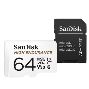 

SanDisk Memory Card High Endurance Video Monitoring 32GB 64GB MicroSD Card Up to 100MB/s Class10 U3 TF Card for Video Monitoring