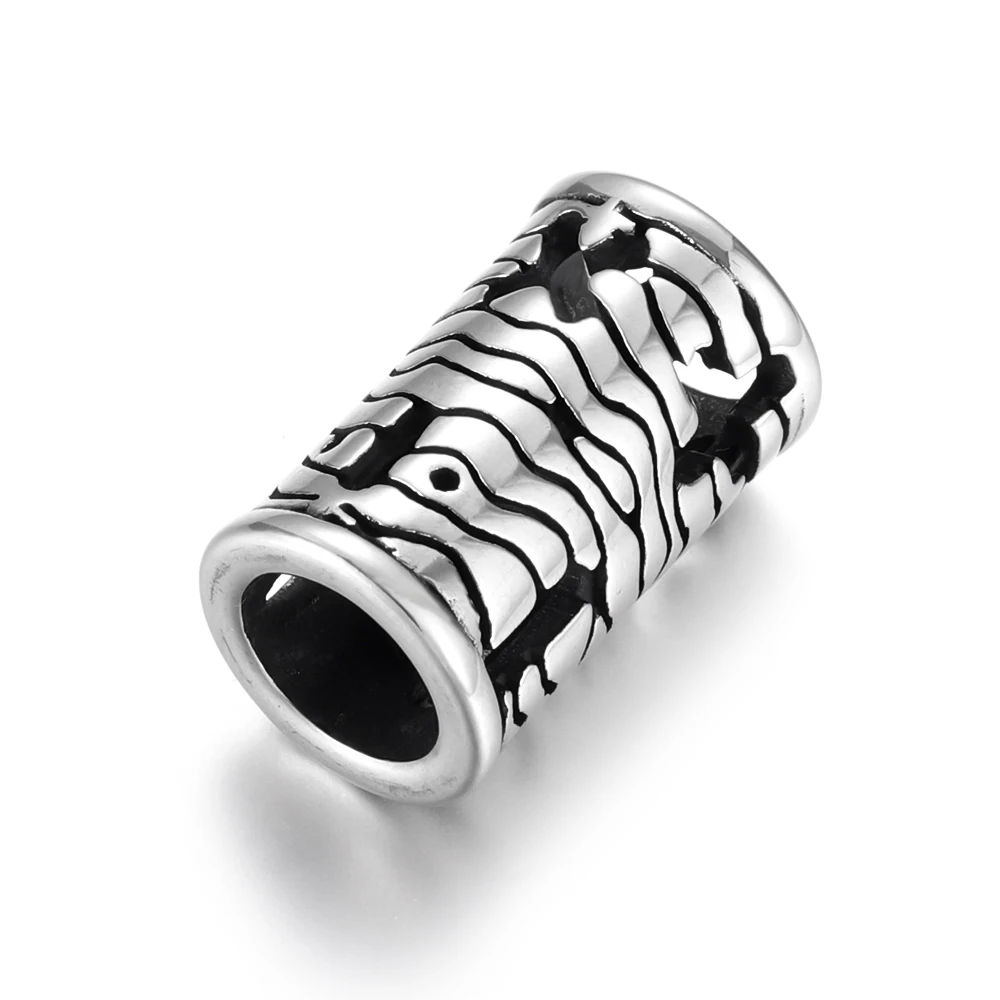 

Stainless Steel Tube Beads Large Hole 6mm Polished Metal Tubular Hollow Bead Accessories for DIY Bracelet Jewelry Making