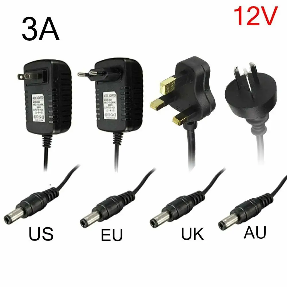 DC 12V 1A/2A/3A/5A/6A/8A/10A светодиодный адаптер питания зарядное устройство Трансформатор Адаптер светодиодной ленты - Цвет: 12v 3A