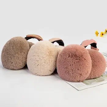 

2020 Women Solid Color Foldable Plush Earmuffs Earflaps Winter Ear Warmers Covers new