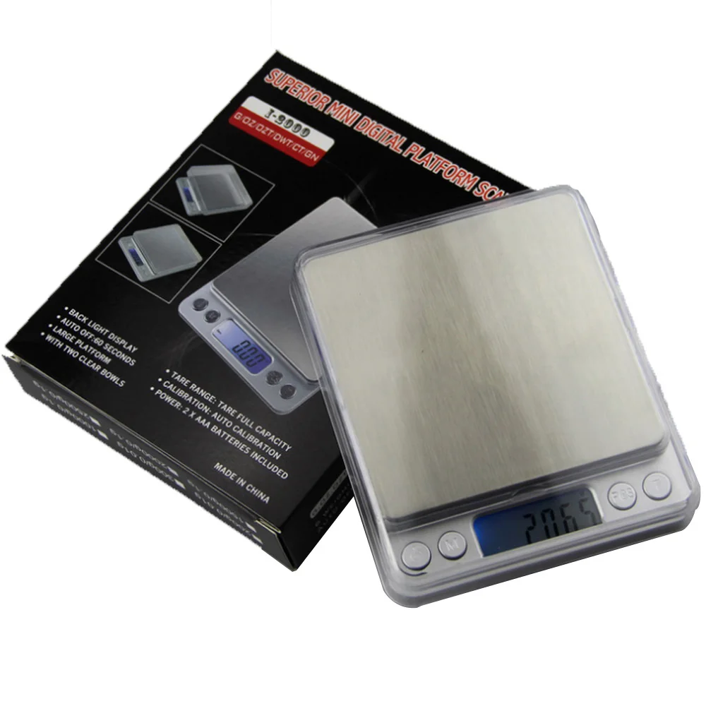 0.01/0.1g Precision LCD Digital Scales 500g/1/2/3kg Mini Electronic Grams Weight Balance Scale for Tea Baking Weighing Scale