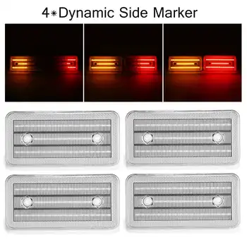 

4pcs Flowing Turn Signal Lamps Dynamic LED Side Marker Bumper Lights for Mercedes W463 G-Class G500 G550 G55 G63 for AMG