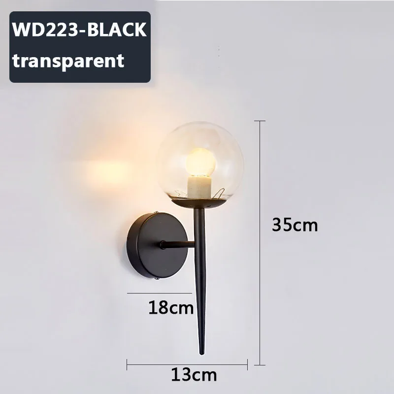 wall mounted bedside lights LED Wall Lamp Nordic Glass Art Golden Wall Light Indoor Bedroom Bedside Lampara Aisle Corridor Decor Lights Home Decors Sconces plug in wall sconce Wall Lamps