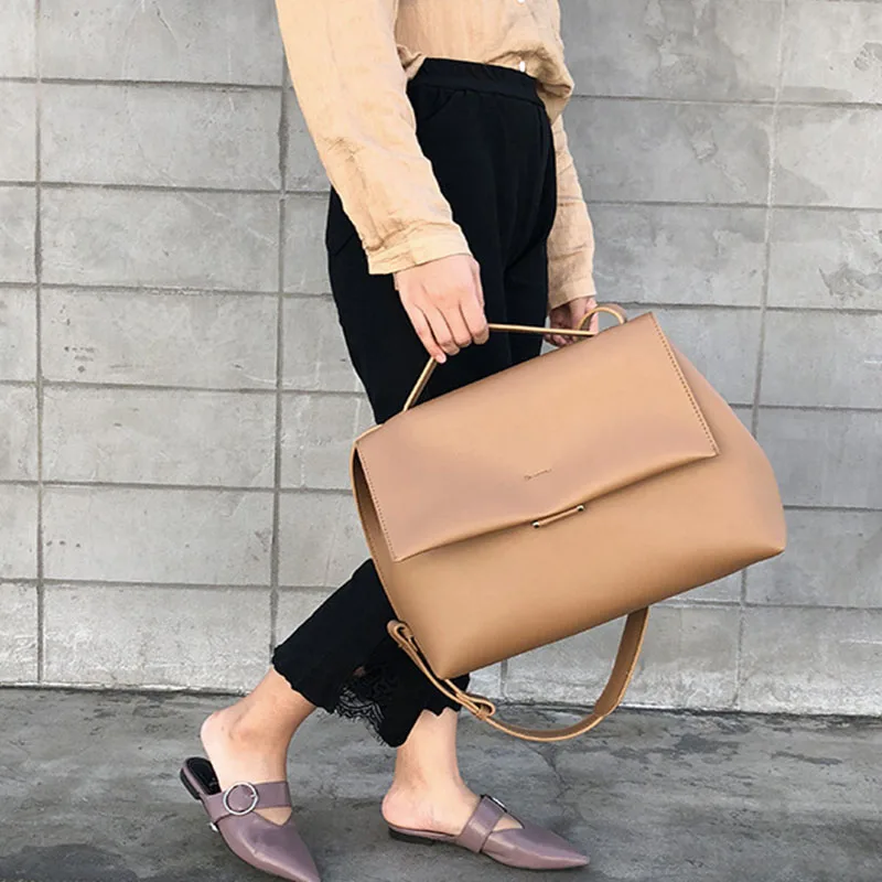 Khaki 38cm A style Повседневные большие сумки-тоут 38 см, женские большие сумки через плечо, женские Сумки из искусственной кожи на плечо, женские элегантные ретро сумки - Цвет: Khaki 38cm A style